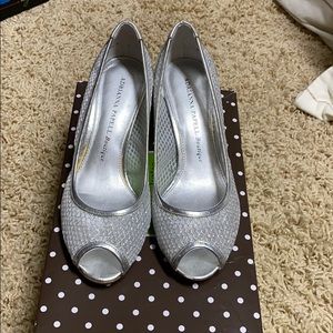 Adriana Papell Silver Heels